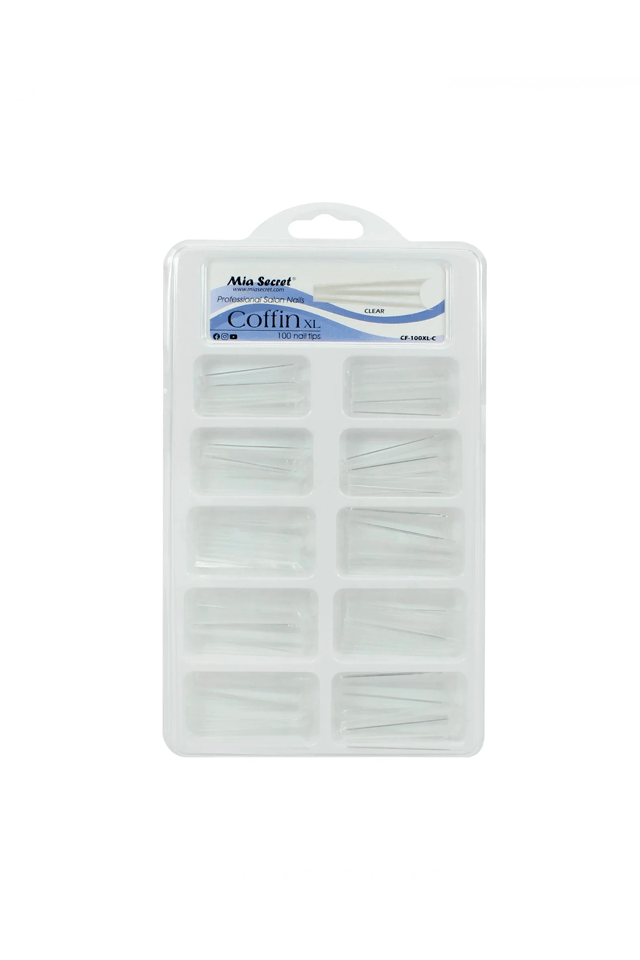 Tips Coffin XL Transparentes x 100