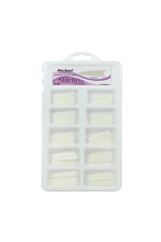 Tips Stiletto XL Natural x 100