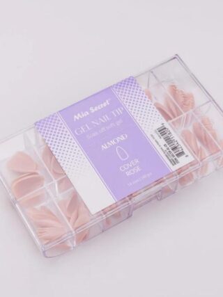 Tips de Gel Almond Cover Rose x 140