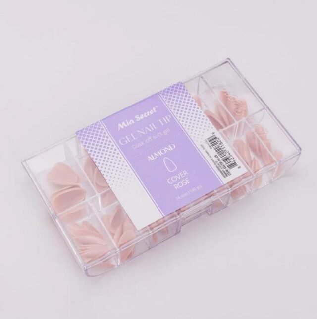 Tips de Gel Almond Cover Rose x 140